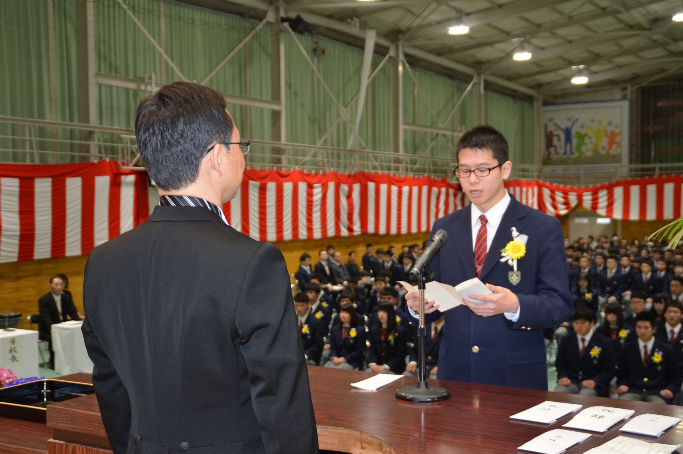 卒業生代表答辞（総合学科3年　多熊琉人）